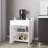 Kitchen Cart In White With Two Doors And One Drawer, Timeless Aesthetic For Decor, Caster Base Mobility, Particle Board Material, 32.89 Height, 18.37 Width, 24.3 Depth Featuring 2 1 Organized
