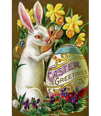 « pâques greetings », impression