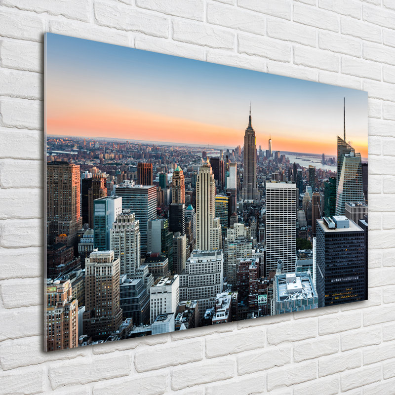 New York - No Frame Print on Glass