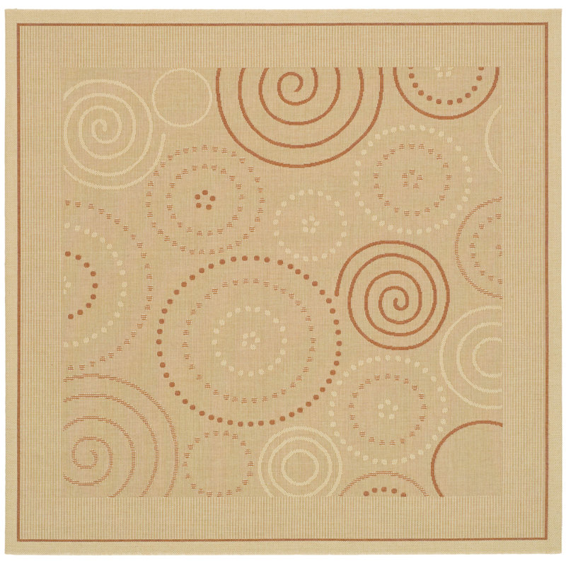 Herefordshire Performance Geometric Indoor/Outdoor Area Rug, Square 7'10"