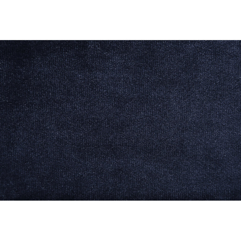 Madison Swivel Glider, Navy Blue Microsuede Fabric, Black