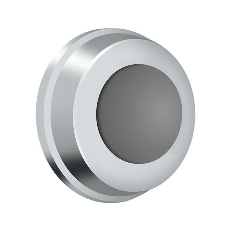 Door Stop, Polished Chrome
