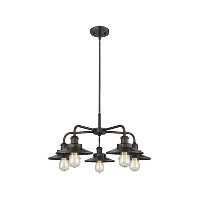 Amalle 5 - Light Glass Dimmable Chandelier