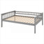 Lit superposé double au-dessus de la chambre à coucher, fabrication en pin massif ton gris avec tiroirs de rangement intégrés