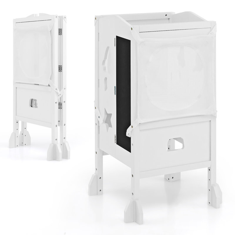 Marchepied avec rangement Ethredge, Blanc