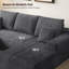 Canapé modulaire avec repose-pieds Boneless de 108 po avec repose-pieds, sans assemblage requis-1055517215