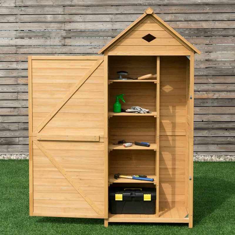 2.3 ft. W x 1.2 ft. D Pent Wooden Tool Shed