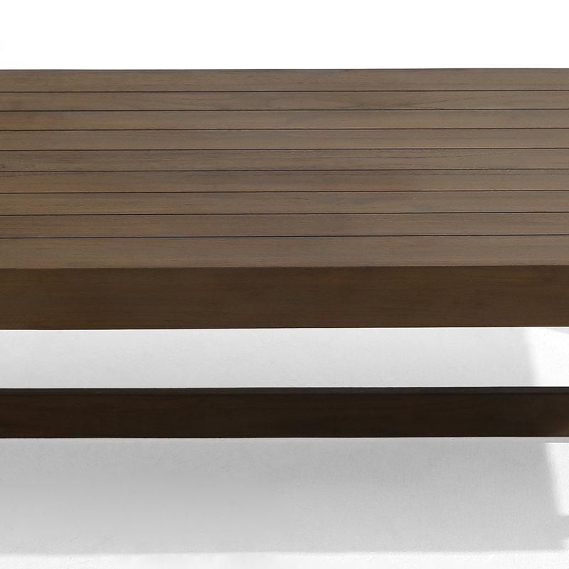 Polett Rectangular Outdoor Coffee Table, Brown