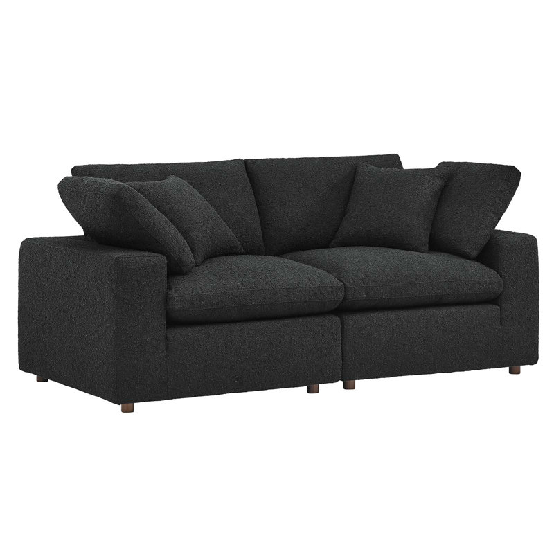 Causeuse Commix, Bouclé noir