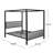 Semple Upholstered Metal Canopy Bed-469406098