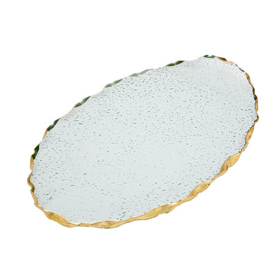 Harper Gold Raw Edge Oval Tray
