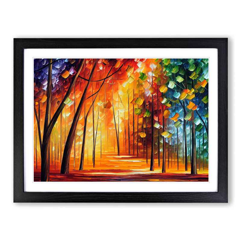 Forest Colours Vol.2 - Single Picture Frame Print, Black Framed, 46cm H x 64cm W x 2cm D