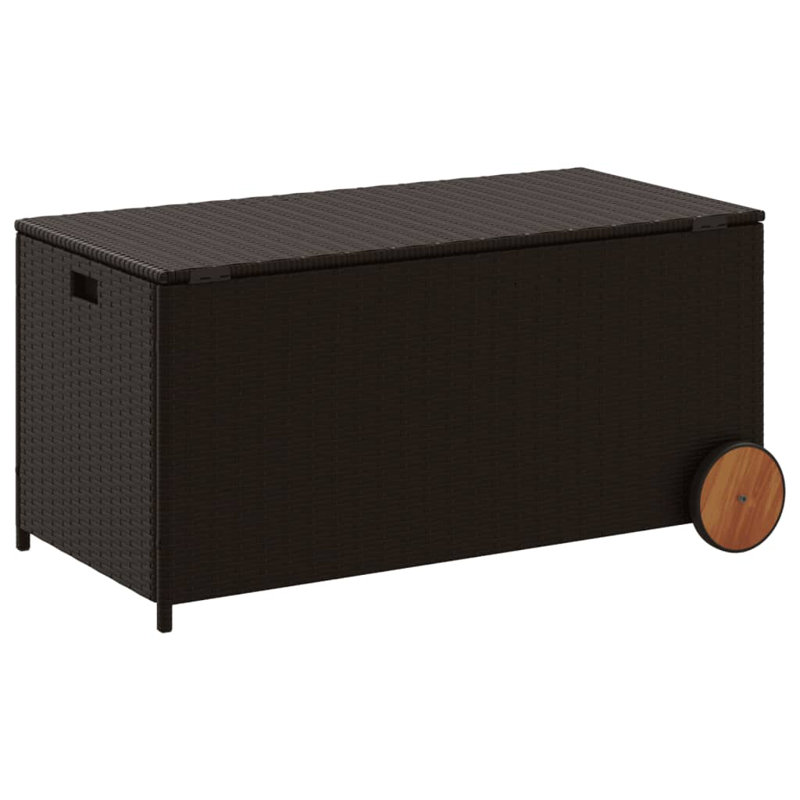 17 Stories Norty 107cm W 50L Deck Box with Wheels, Brown