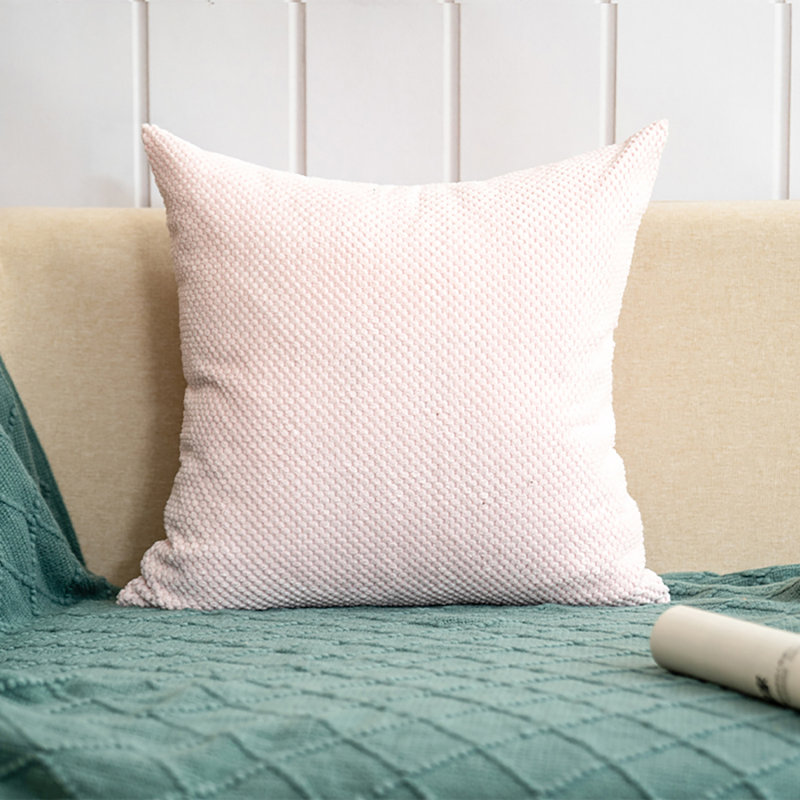  Ensemble de 2 housses de coussins décoratifs avec insertions - Ensemble complet de coussins décoratifs 18 po x 18 po, Rose