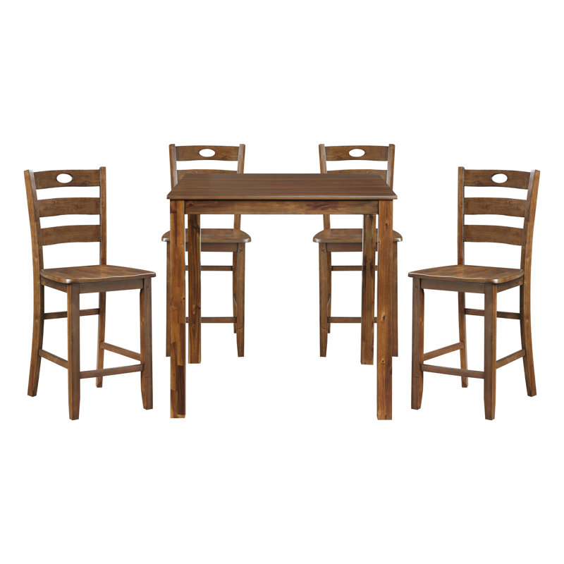 Arshleen 4 - Person Four Leg Dining Set, 36.5" H x 36" W x 36" L