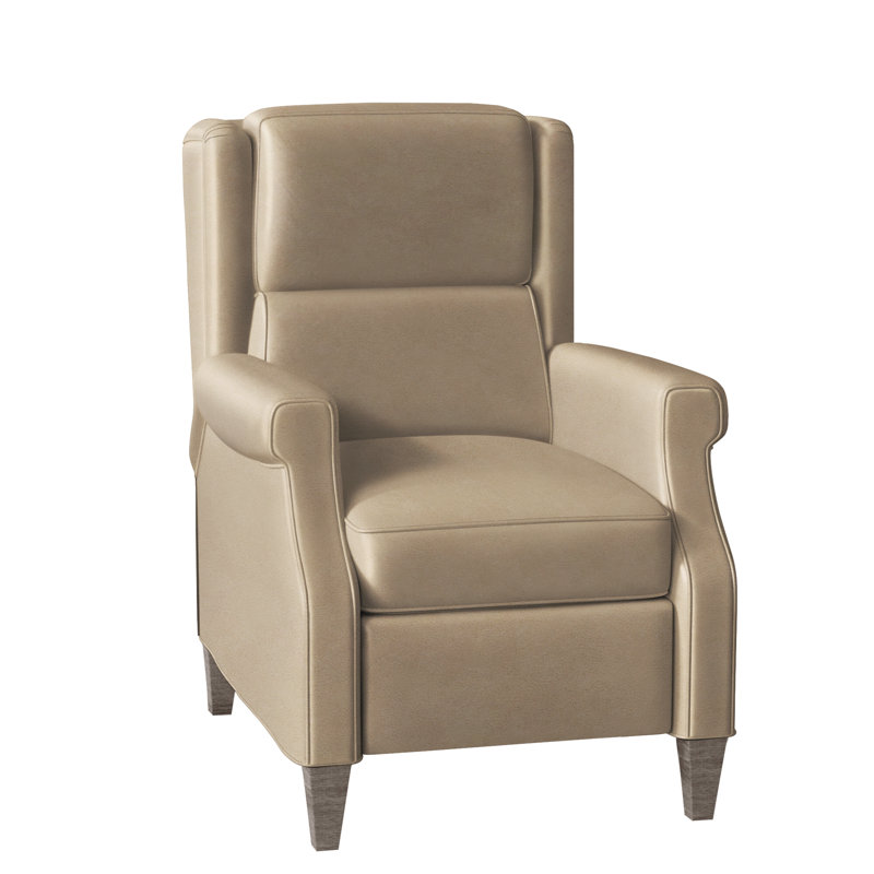Gallaway Recliner, Stone, Aline Fumo Genuine Leather, Manual