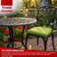 Centurion VIVALDI Black 3-Piece Aluminium Garden Bistro Set-Black Cushions-1694119419