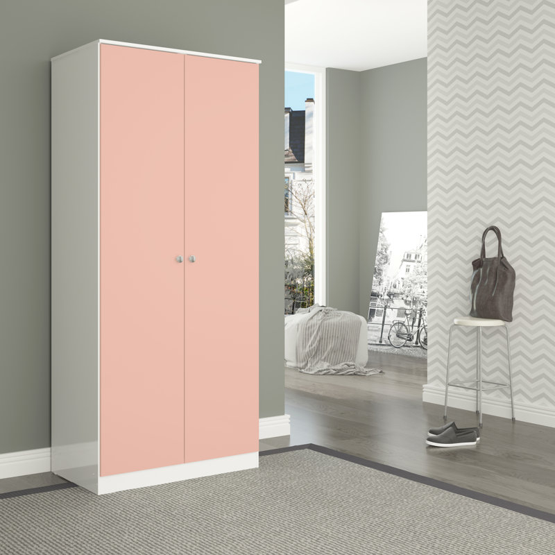 Sydnea 2 Door Wardrobe, Pink