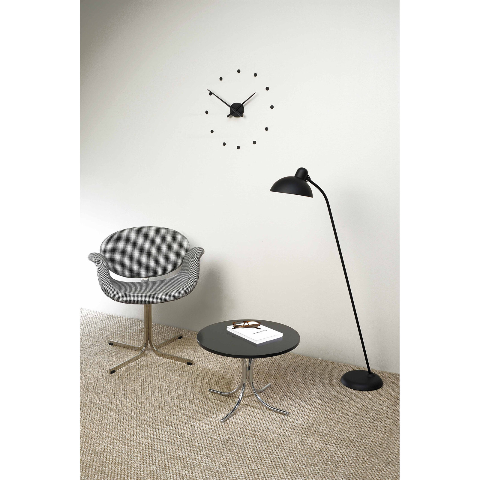 OJ Wall Clock, Black, Small