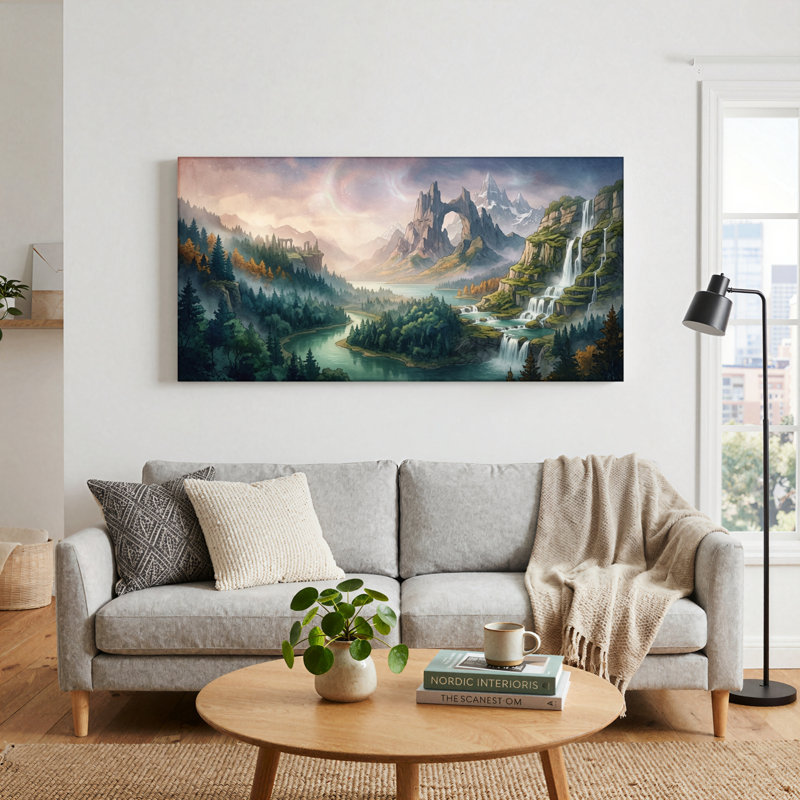 Paysage fantastique, art mural sur toile, ensemble de 1, 5828