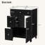 Armoire de meuble-lavabo 24 po avec lavabo en céramique, 2 tiroirs, 1 porte