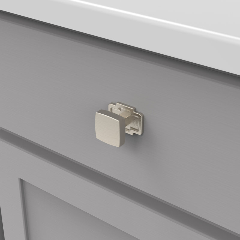Coventry Knob Backplate, Satin Nickel