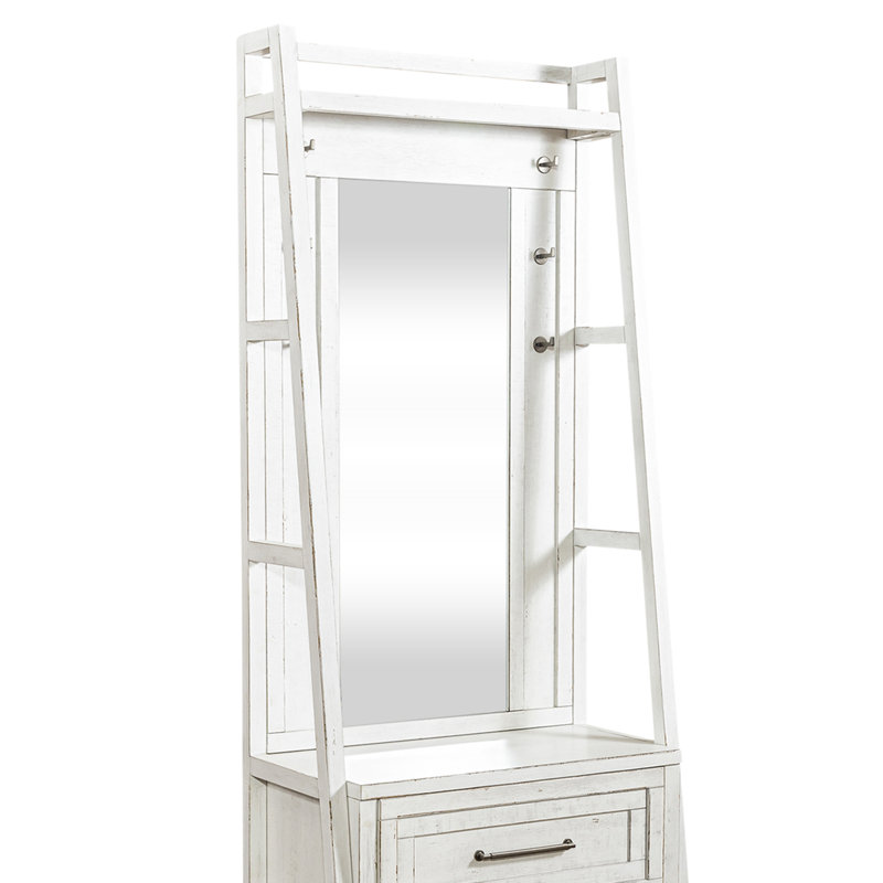  Bettee Hall Tree with Bench and Shoe Storage, White