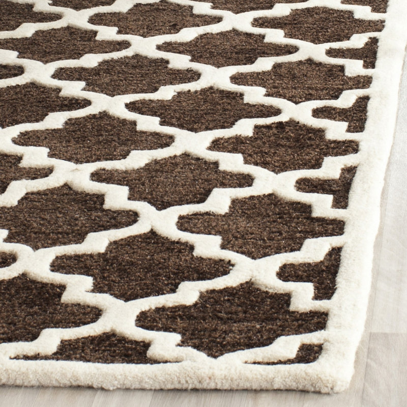 Tapis géométrique touffeté à la main Precious, Rectangle de 5 pi x 8 pi