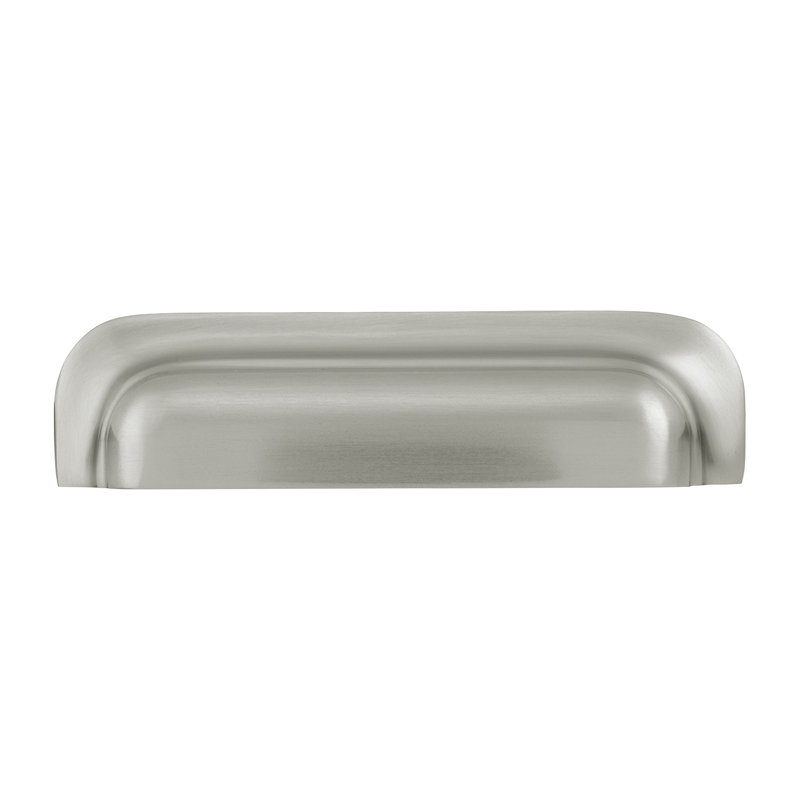 Edgewood Brass Cup Pull, 3 3/4", Satin Nickel