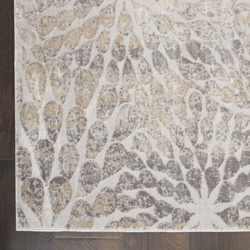 Tapis beige / gris Laleia, Rectangle 3 pi 11 po x 5 pi 11 po