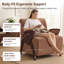 Fauteuil d'appoint moderne rembourré de 68,5 cm de large, structure en bois massif-860294346-860294347