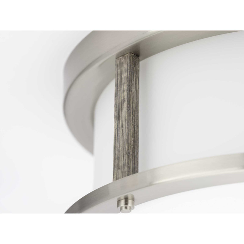 Waddells Glass Flush Mount, Brushed Nickel