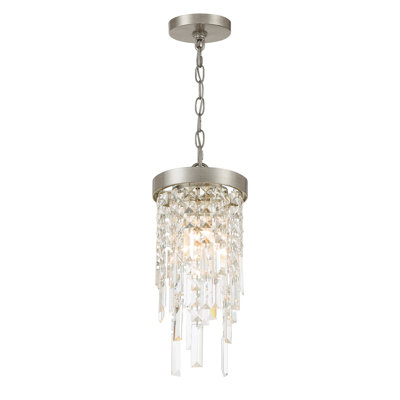 Alif 1 Light Antique Silver Mini Pendant