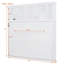 Grand lit escamotable mural avec tablettes supérieures et USB