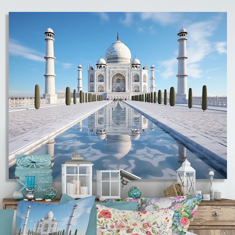Art de l'Islam Taj Mahal II, H 24 po x l 32 po x P 1 po, Toile tendue