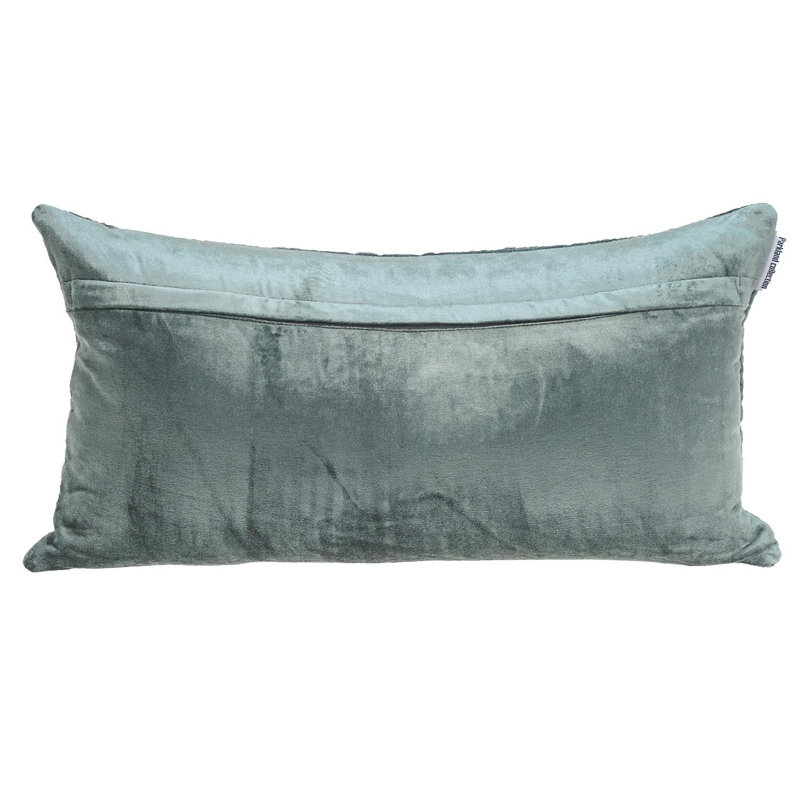 Coussin décoratif en velours matelassé taupe , Écume de mer