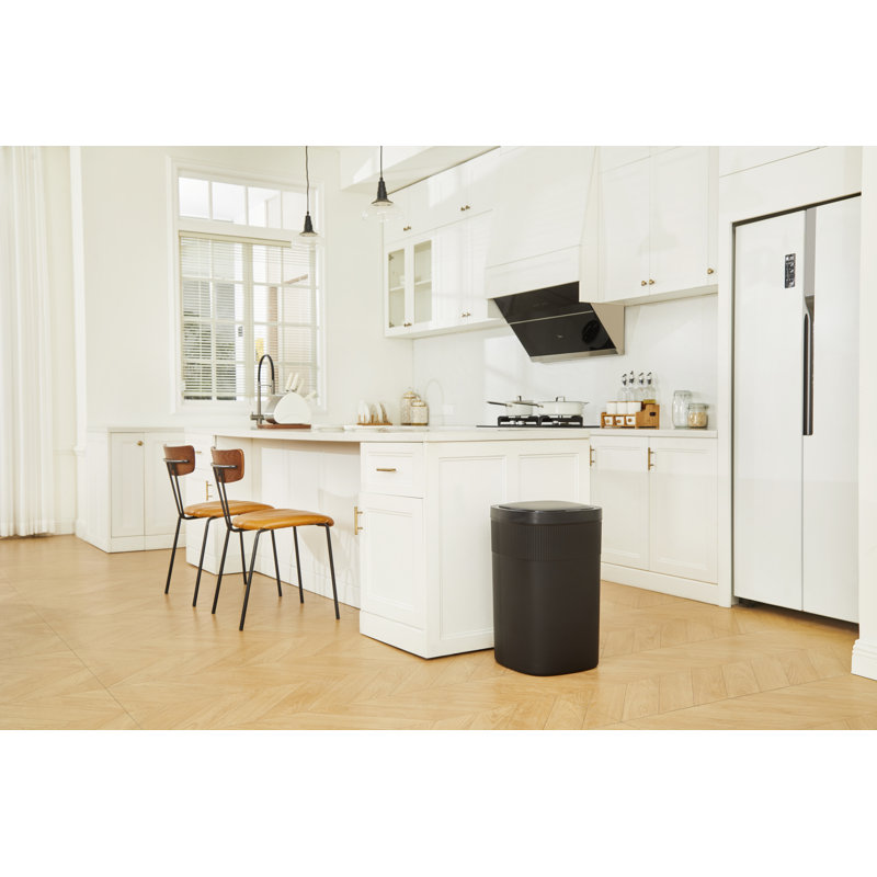Poubelle à bouton-poussoir et capteur de mouvement automatique Ninestars pour Kithch, 13,2Gal 50L noir, poubelle à ouverture automatique 2 voies, plastique, DZT-50-36BK