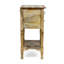 Table d'appoint à 2 tiroirs en bois de manguier peinte à la main, 26 po de hauteur, pour le rangement et la décoration intérieure fabriquée avec trois tiroirs, en bois