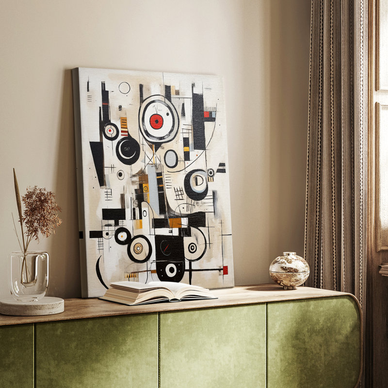 Série ABSTRACT D III - Toile tendue avec châssis Premium - Prêt à être accroché, H 36 po x l 24 po