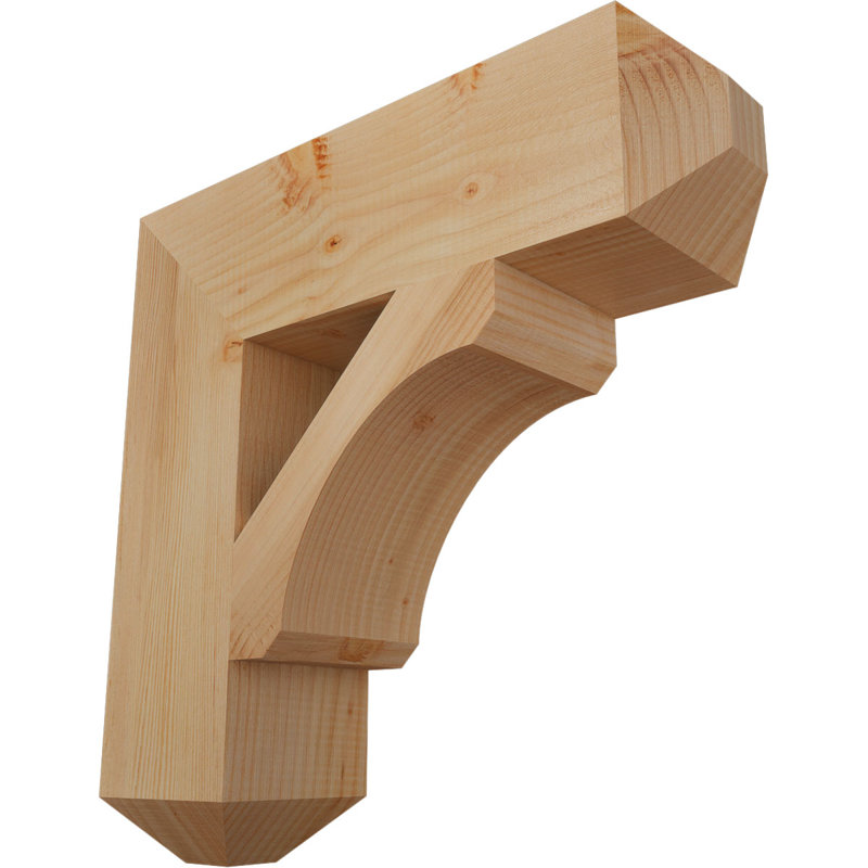 H Support en bois / corbeau, Douglas (lisse), H 22 po x l 5,5 po x P 22 po