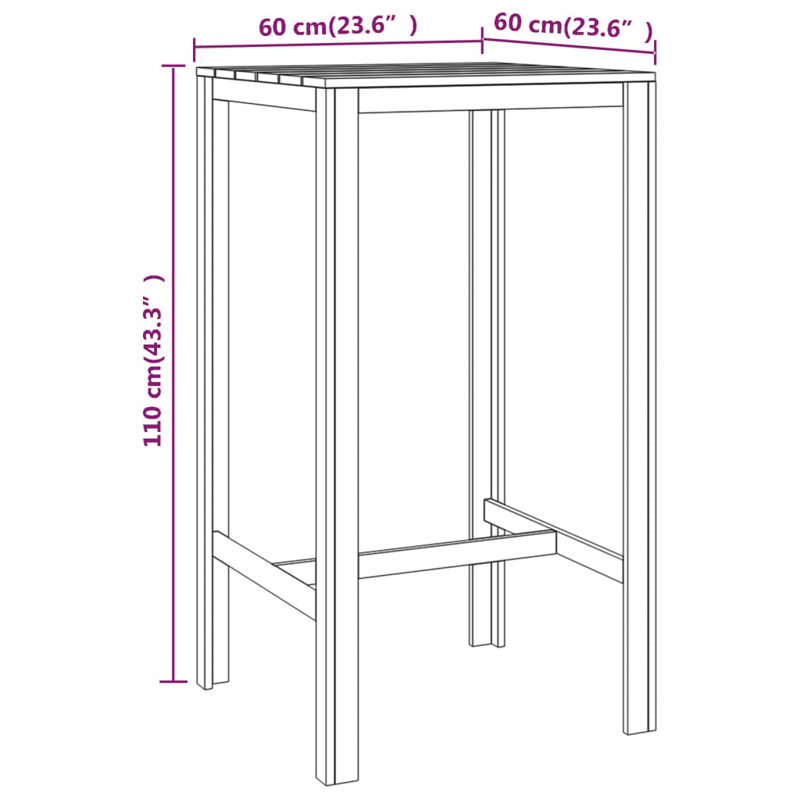 Berrilee Wooden Bar Table