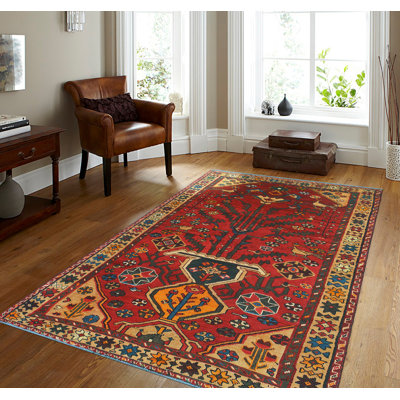Khrystopher Distressed Amancay Red Rug