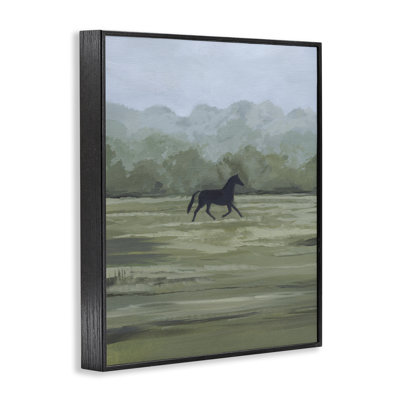 «Rider's Shadow Horse», estampe numérique par Grace Popp