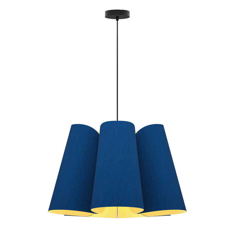 Luminaire suspendu simple 1 lumière Julieta, Bleu