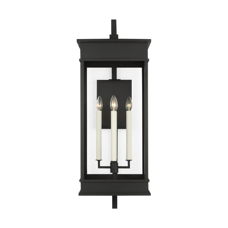 Lanterne murale 4 lumières Shawn, Noir texturé, H 35,13 po x l 13,25 po x P 13,25 po