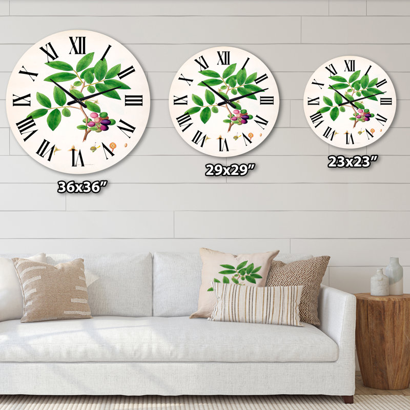 Horloge murale rétro London Plants, Surdimensionné