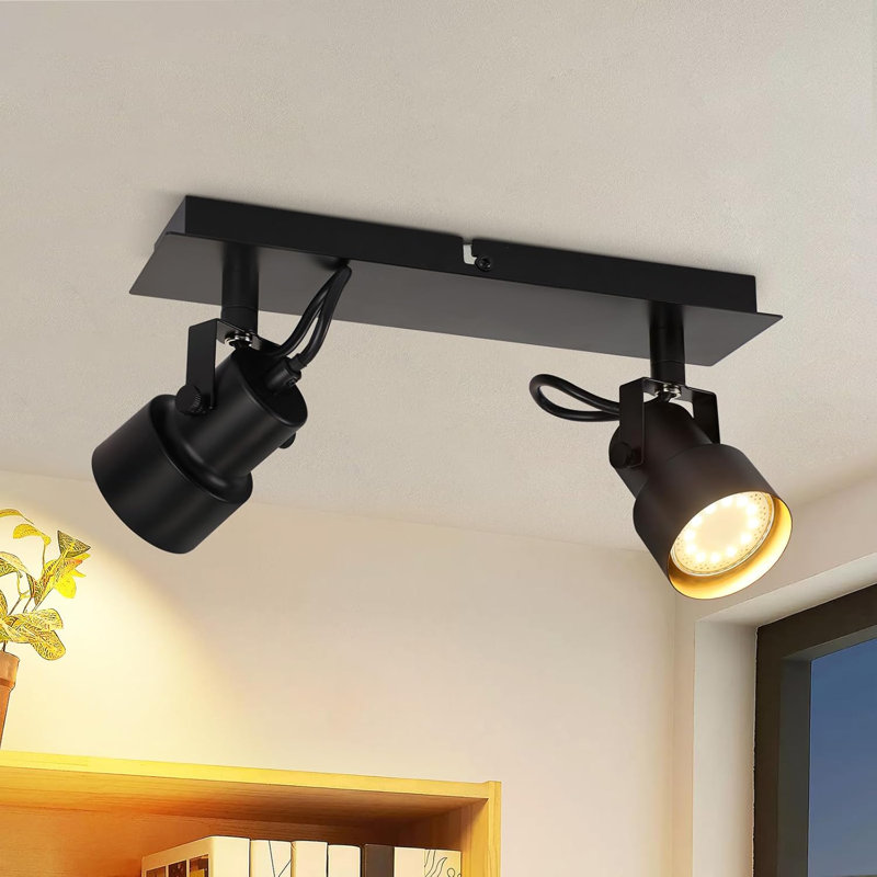 Ceiling spotlight flame ceiling spot black - vintage swivel ceiling lamp GU10 350° spotlight industrial ceiling light spots kitchen lamp for living room kitchen hallway (without bulb)