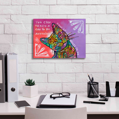 «You Can Teach a Cat» par Dean Russo, impression sur toile tendue