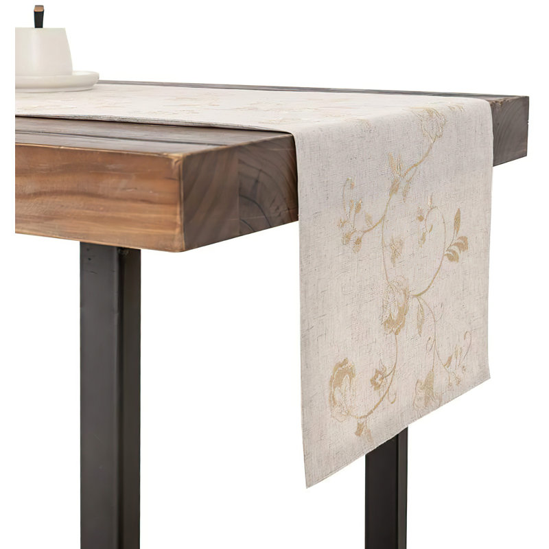 Kylah Floral Table Runner, Beige