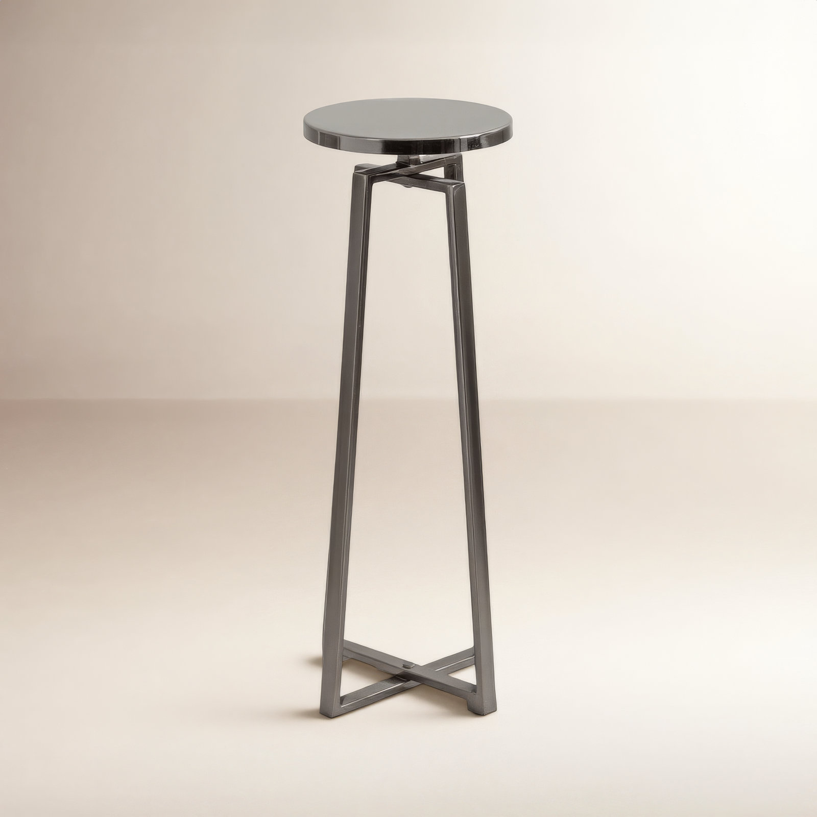 Chris End Table, Pewter